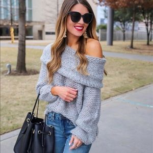 Off the shoulder sweater